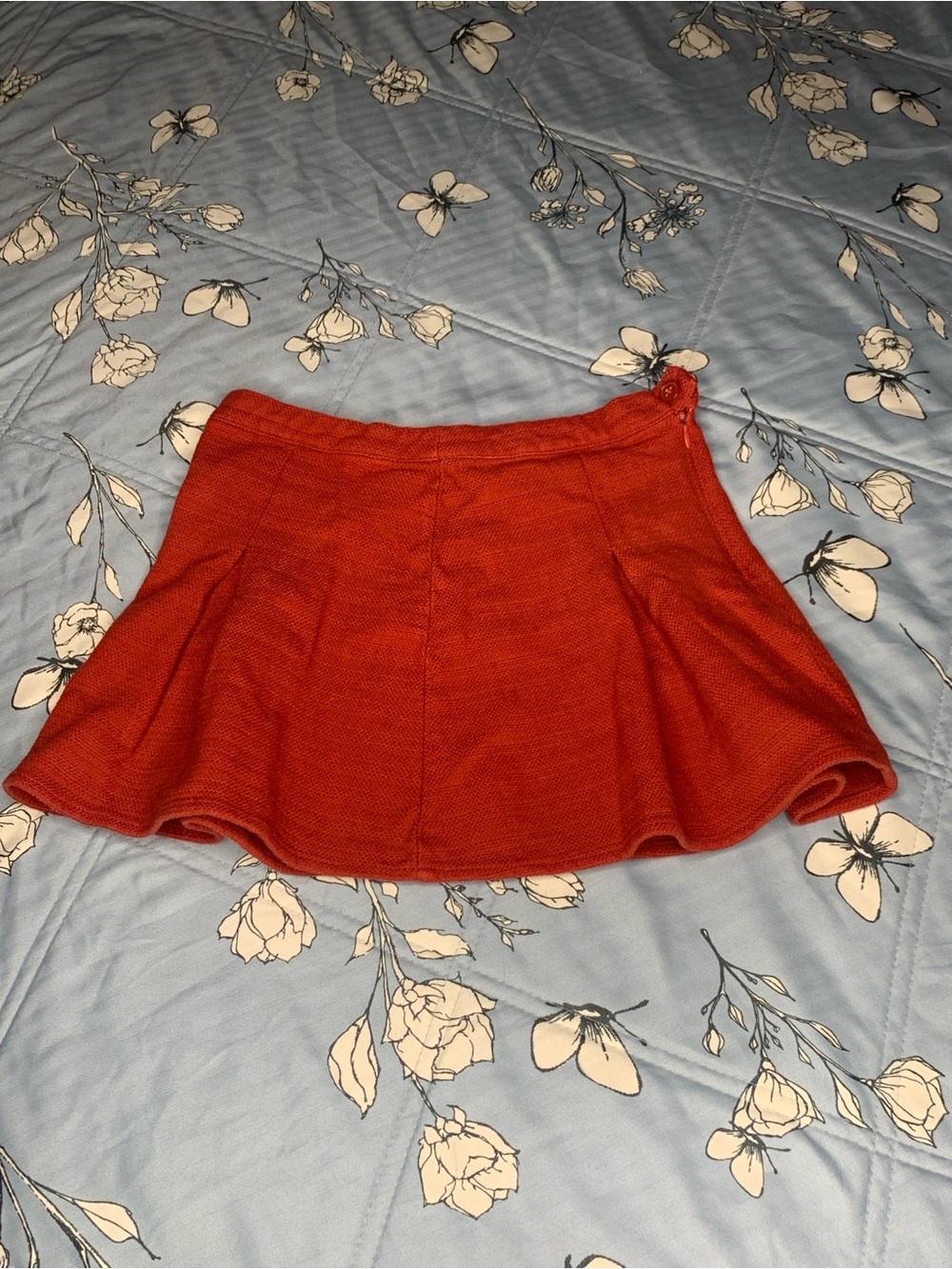 Forever 21 Reddish Orange Lined Skater Skirt